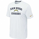 Men's San Diego Chargers Team Logo White Nike Short Sleeve T-Shirt FengYun,baseball caps,new era cap wholesale,wholesale hats